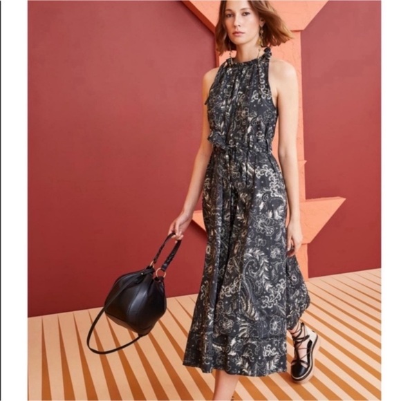 ULLA JOHNSON Joni midi dress in Blackbird Sz 8 - Picture 2 of 4